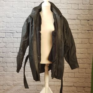 Vintage Phase 2 hooded Leather Jacket
